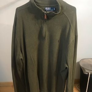 Men’s gently used green polo sweater